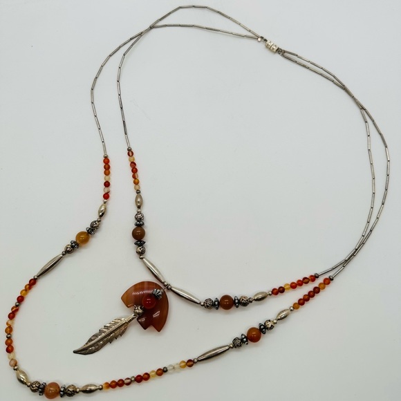 Vintage Totem Bear Southwestern Necklace - Picture 10 of 16